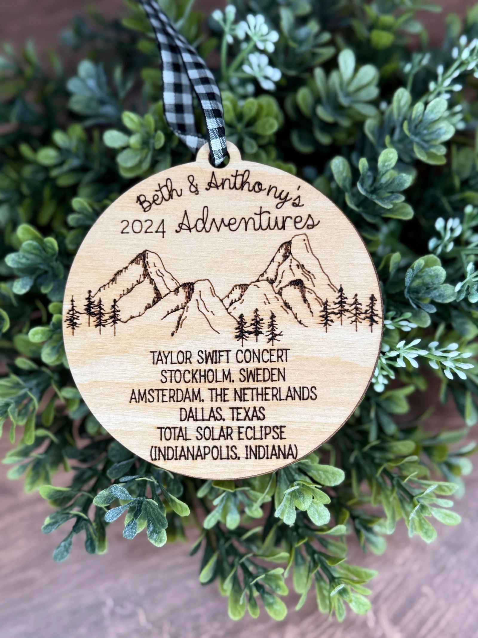 A Year In Adventures Travel Ornament - Fresh Cut Signs