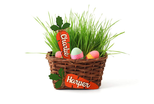Easter Basket Carrot Tag - Fresh Cut Signs