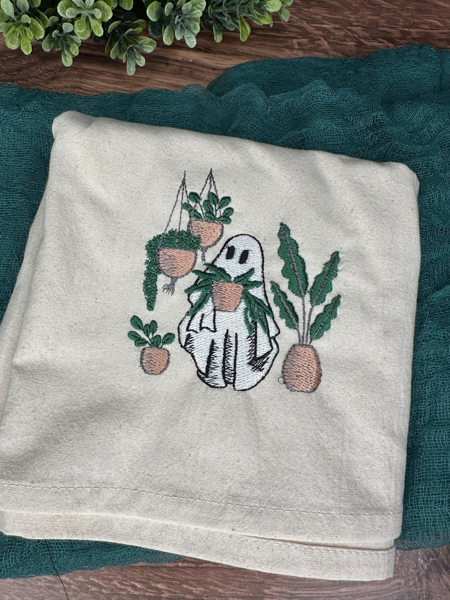 Embroidered Halloween Tea Towels - Fresh Cut Signs