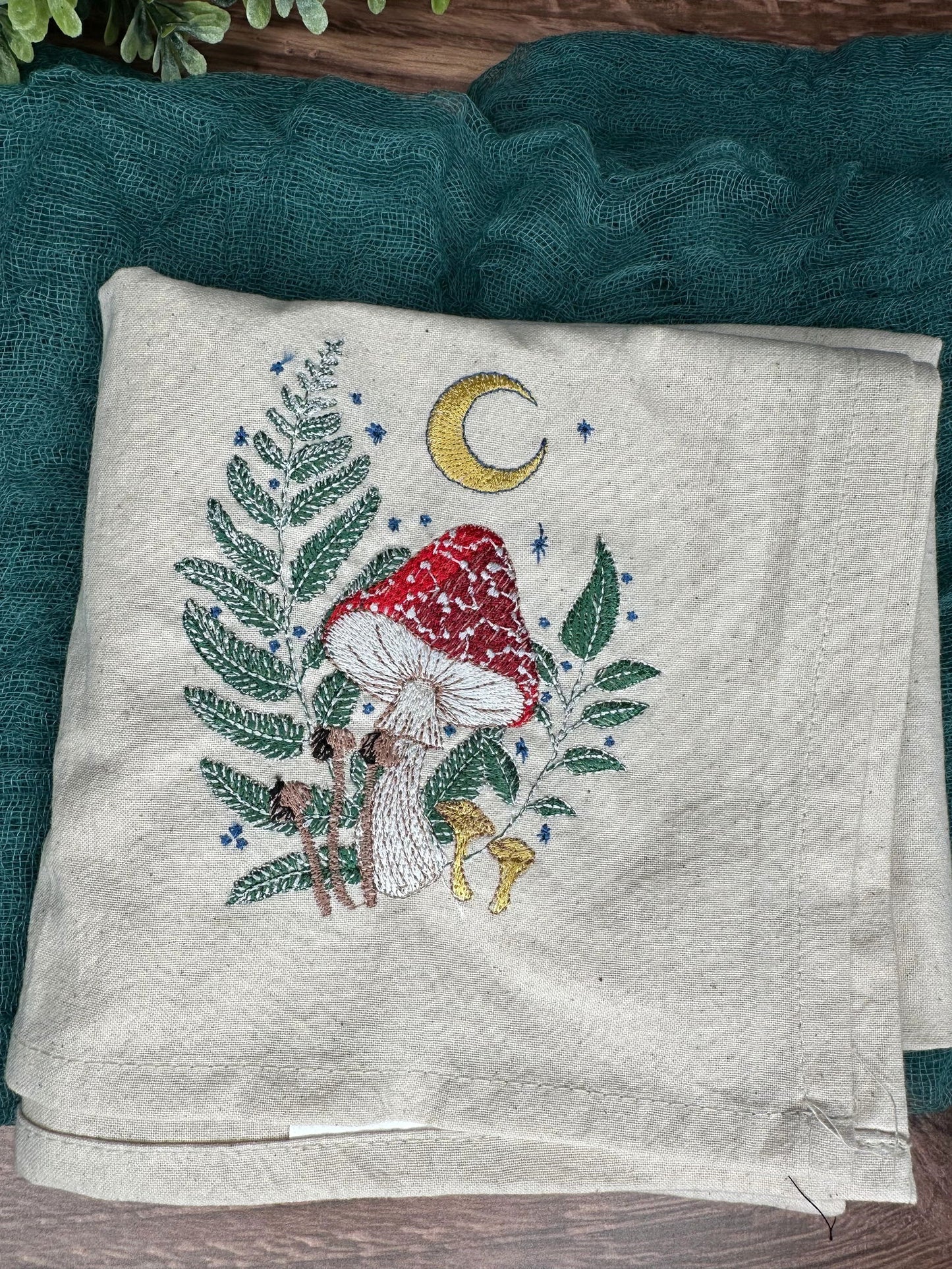 Embroidered Halloween Tea Towels - Fresh Cut Signs