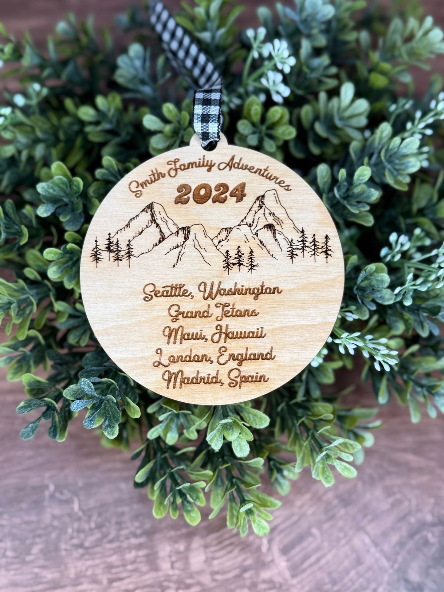 Family Journeys Boho Travel Ornament - Fresh Cut Signs
