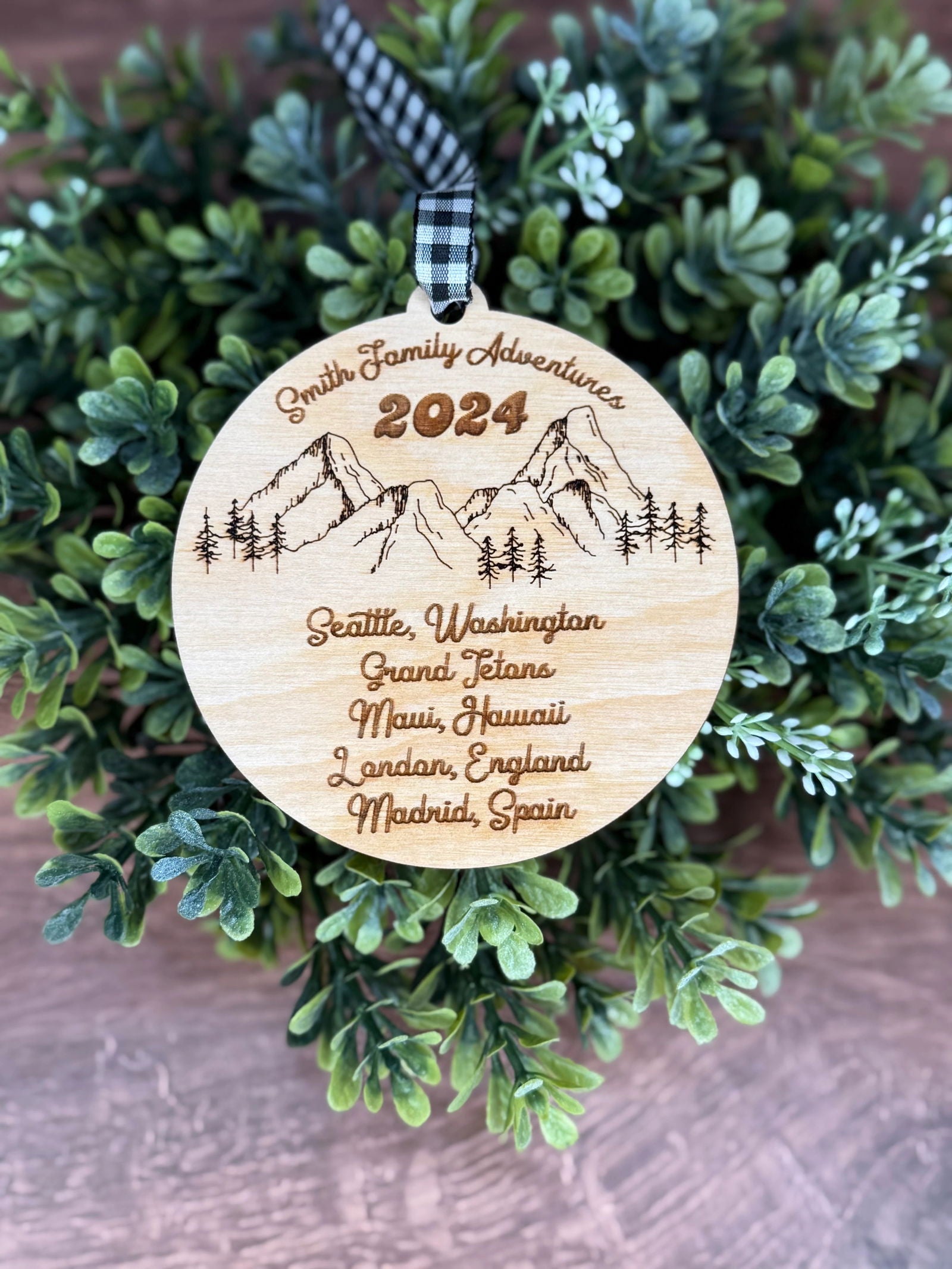 Family Journeys Boho Travel Ornament - Fresh Cut Signs