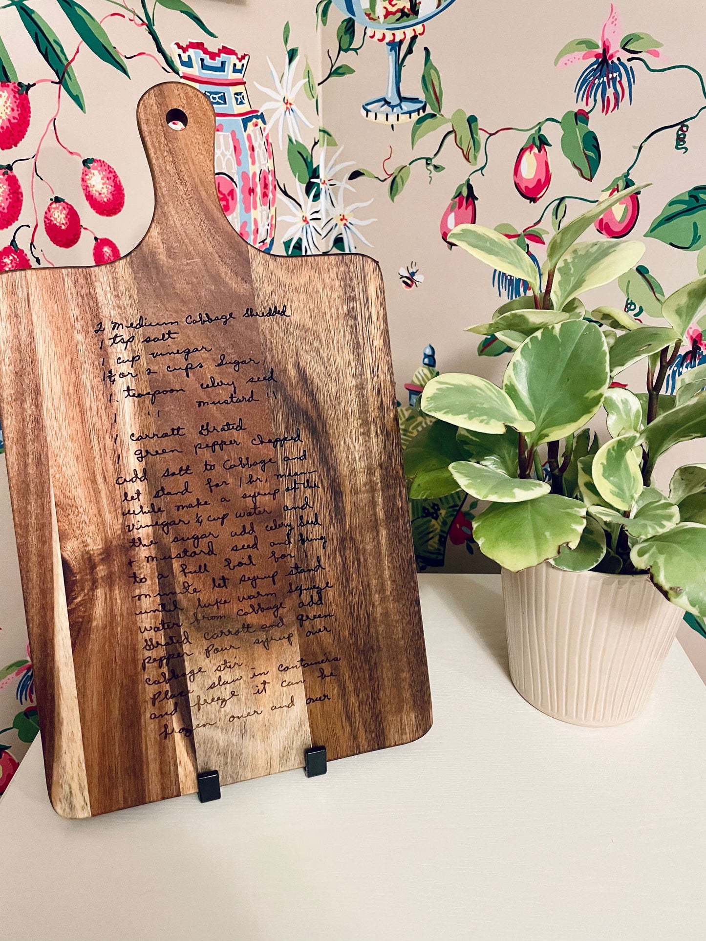 Handwritten Recipe Cutting Board - Fresh Cut Signs