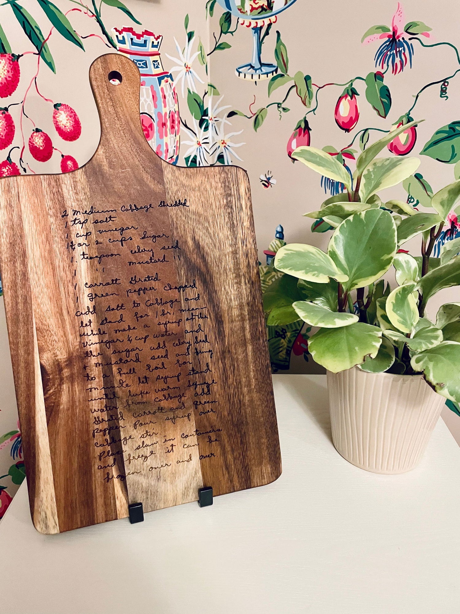 Handwritten Recipe Cutting Board - Fresh Cut Signs