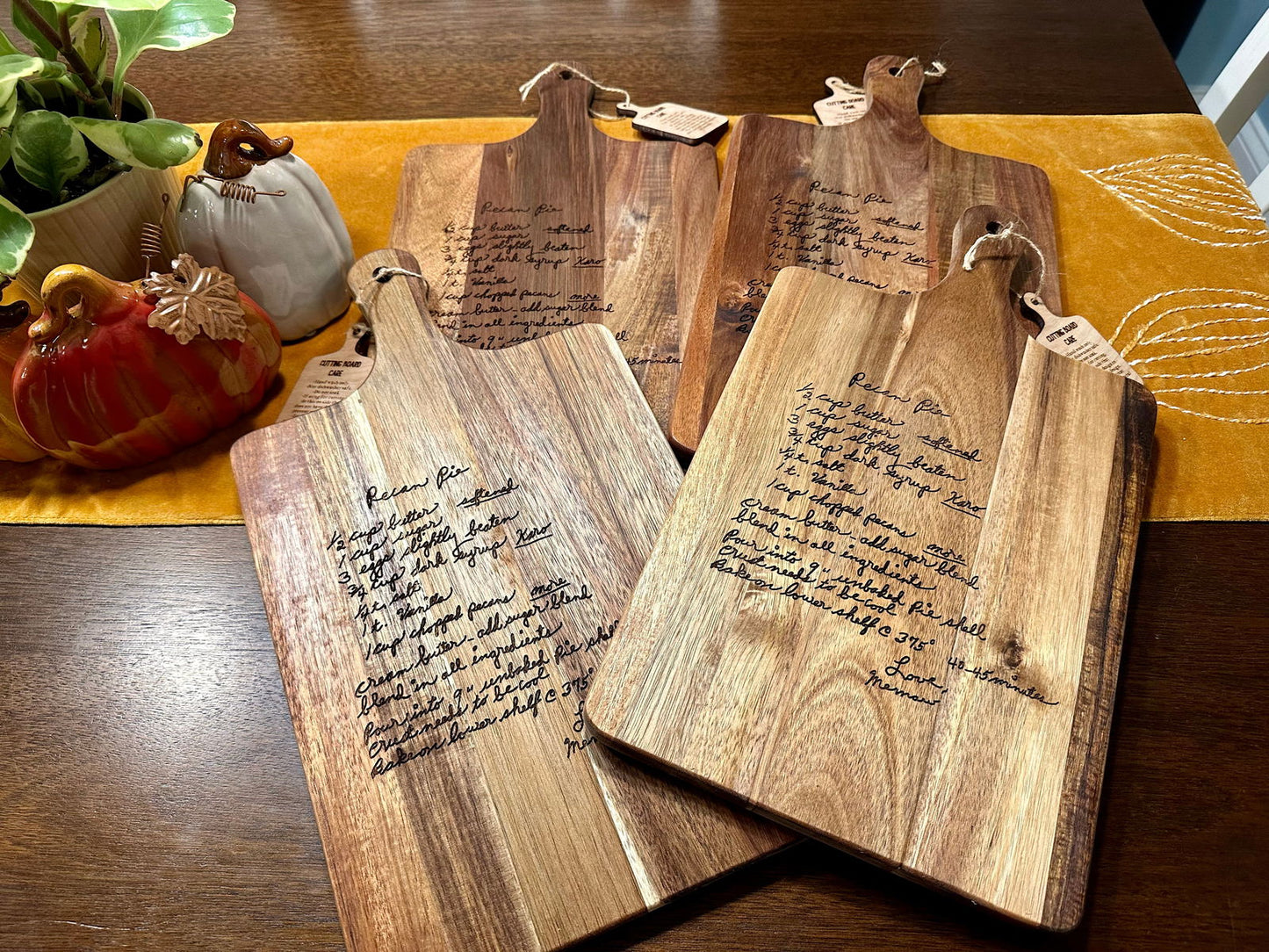 Handwritten Recipe Cutting Board - Fresh Cut Signs