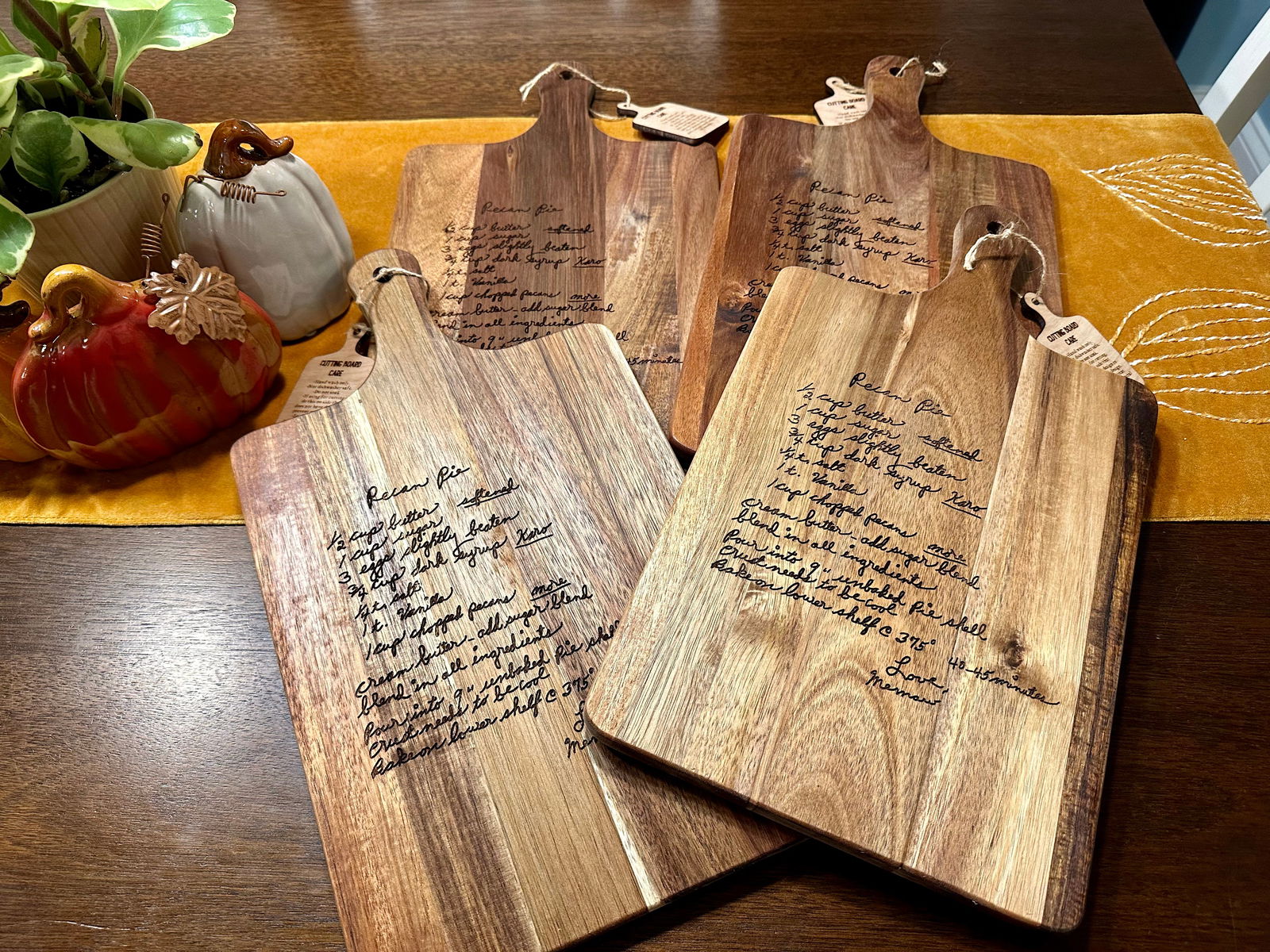 Handwritten Recipe Cutting Board - Fresh Cut Signs