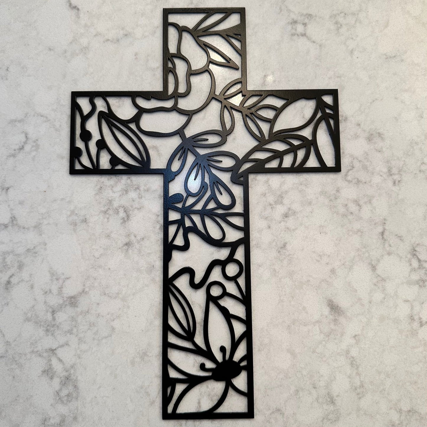 Metal Floral Cross - Fresh Cut Signs