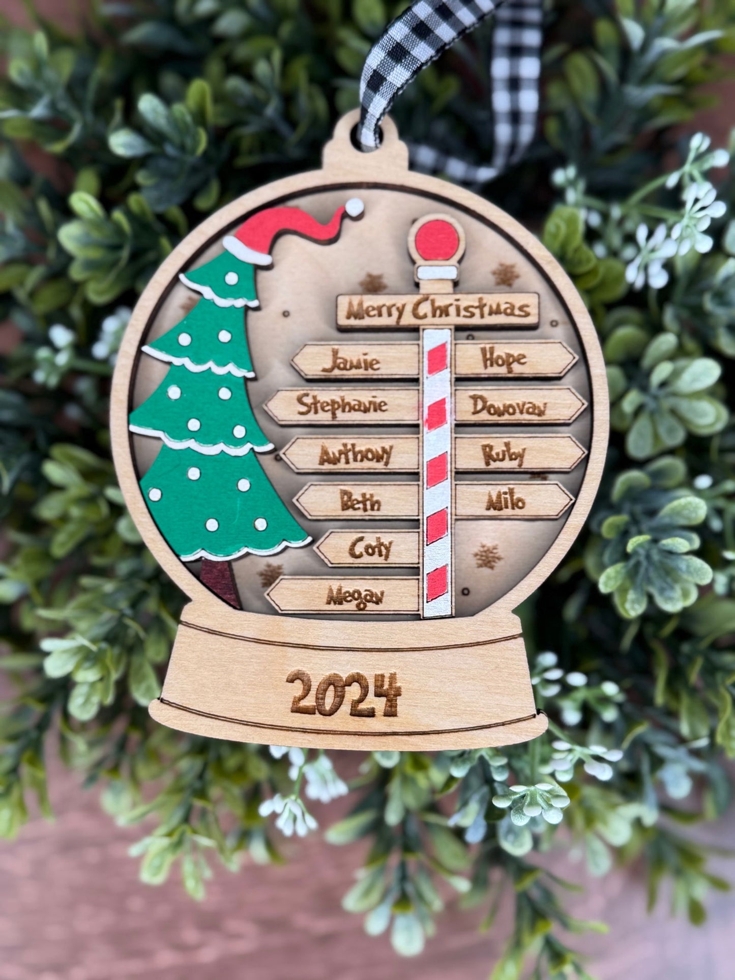 North Pole Sign Custom Ornament - Fresh Cut Signs