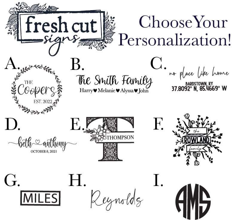 Personalized Acacia Cutting Board with Handle - Fresh Cut Signs