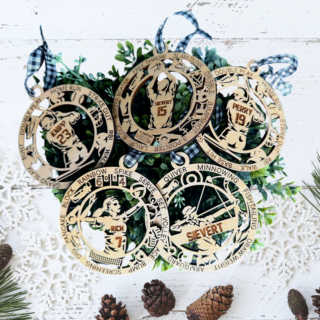 Sports Themed Ornament - Fresh Cut Signs