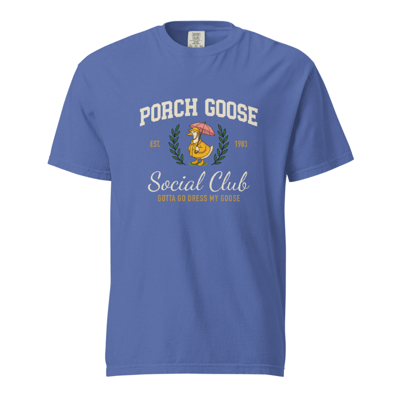 Raincoat Porch Goose Social Club T-shirt