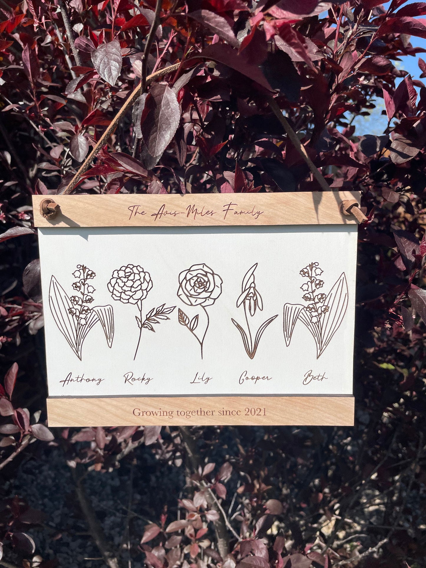 Birthday Month Flower Sign - Fresh Cut Signs