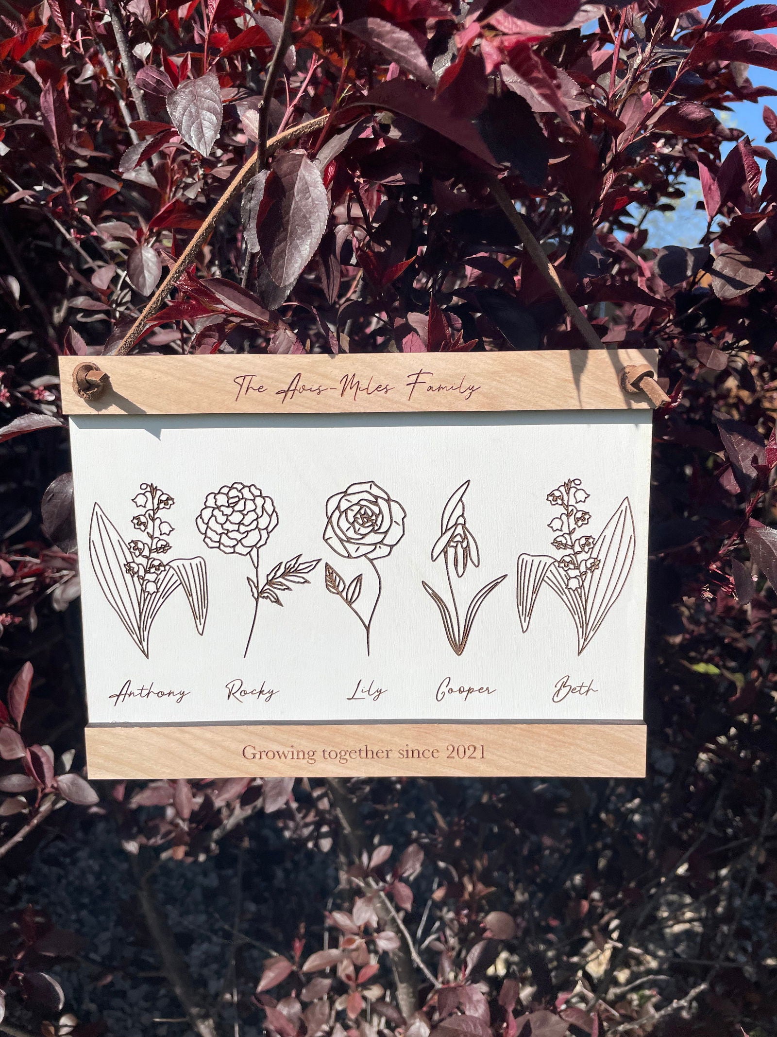 Birthday Month Flower Sign - Fresh Cut Signs