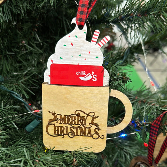 Cocoa Gift Card Ornament - Fresh Cut Signs