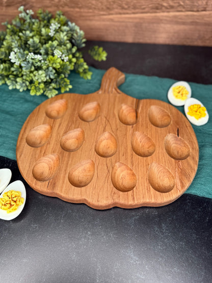 Pumpkin Themed Deviled Egg Board