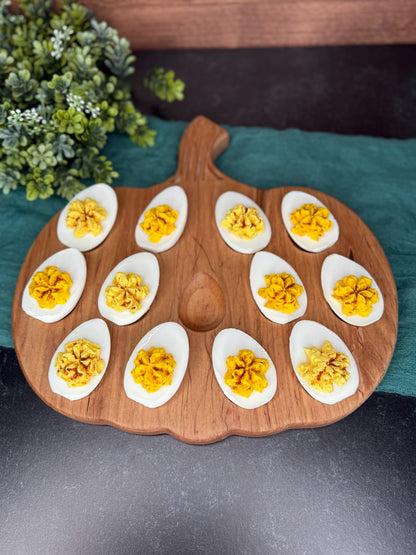 Pumpkin Themed Deviled Egg Board