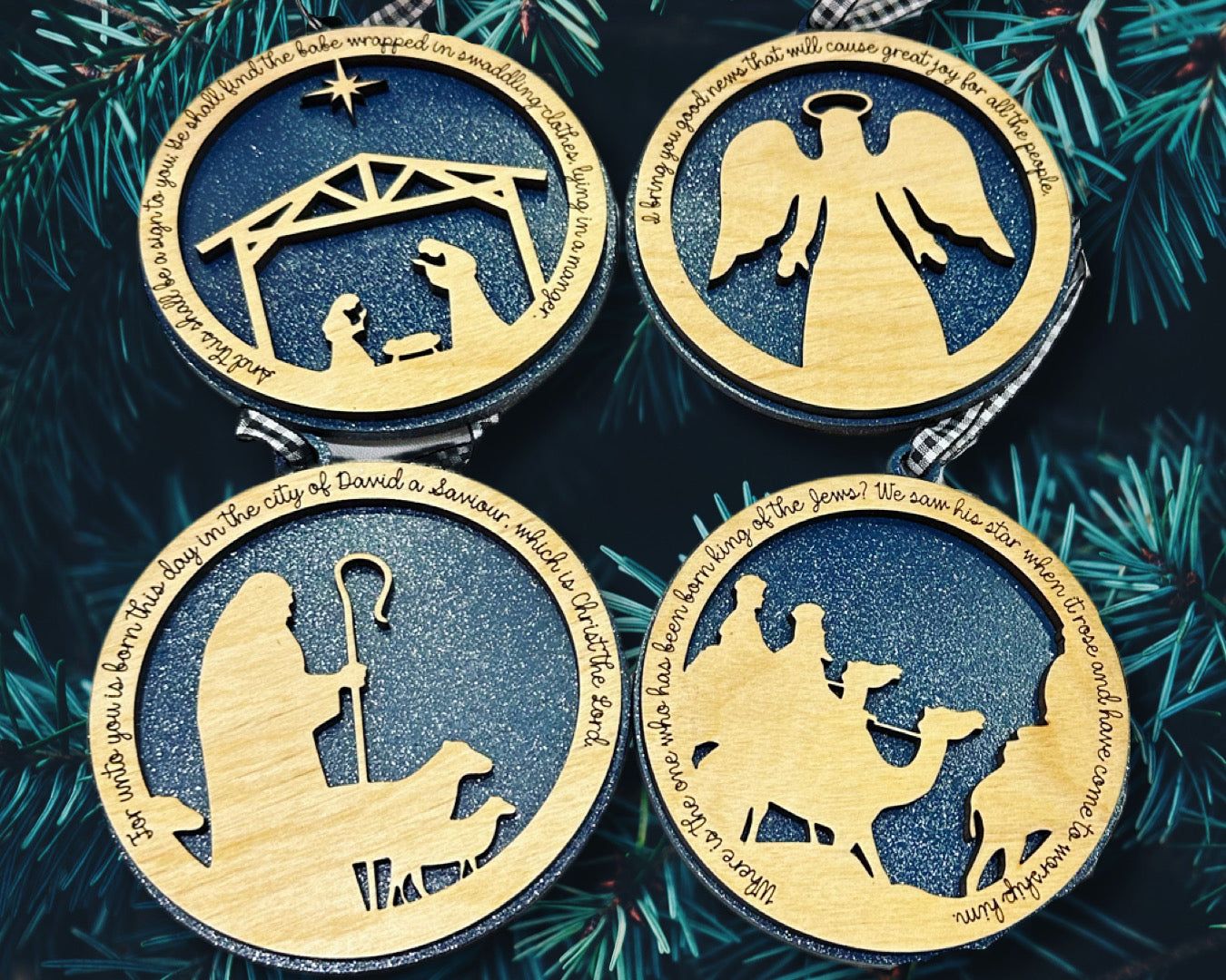 Nativity Bible Verse Ornament - Fresh Cut Signs