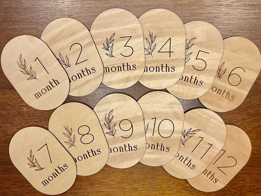 Olive Baby Milestones - Fresh Cut Signs