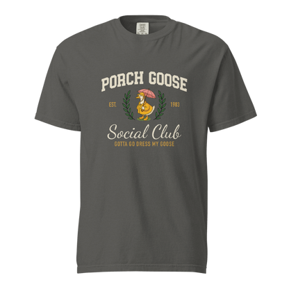Raincoat Porch Goose Social Club T-shirt