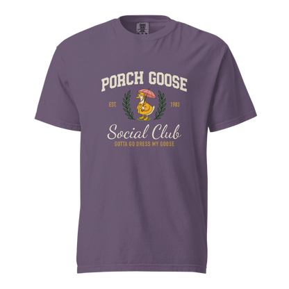 Raincoat Porch Goose Social Club T-shirt