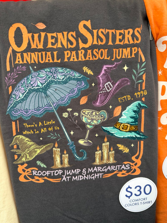 Owens Sisters Parasol Jump Tee Comfort Colors graphic t-shirt