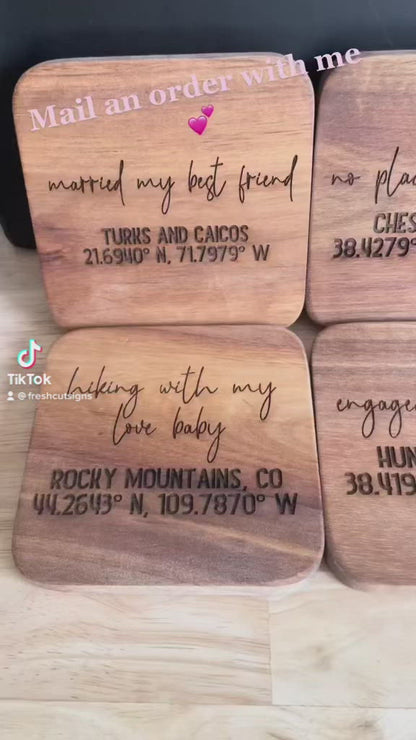 Custom Coordinates Coasters