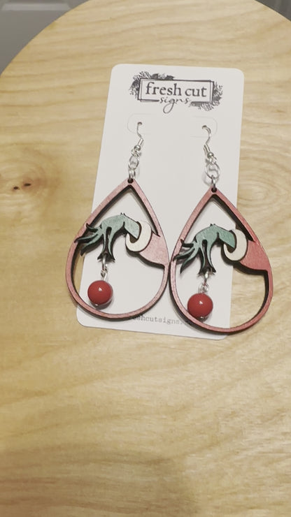 Grinch Ornament Earrings