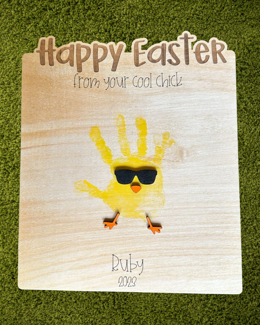 Cool Chick Sign-Fresh Cut Signs-chick,craft,Easter,kids,nursery,paint