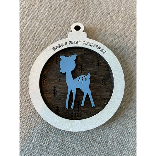 Baby’s First Christmas Deer Ornament-Fresh Cut Signs-